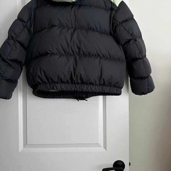 NEW PERFECT MOMENT Gray/Mint Hooded Down Ski Puffer Jacket Size M - Picture 6 of 11